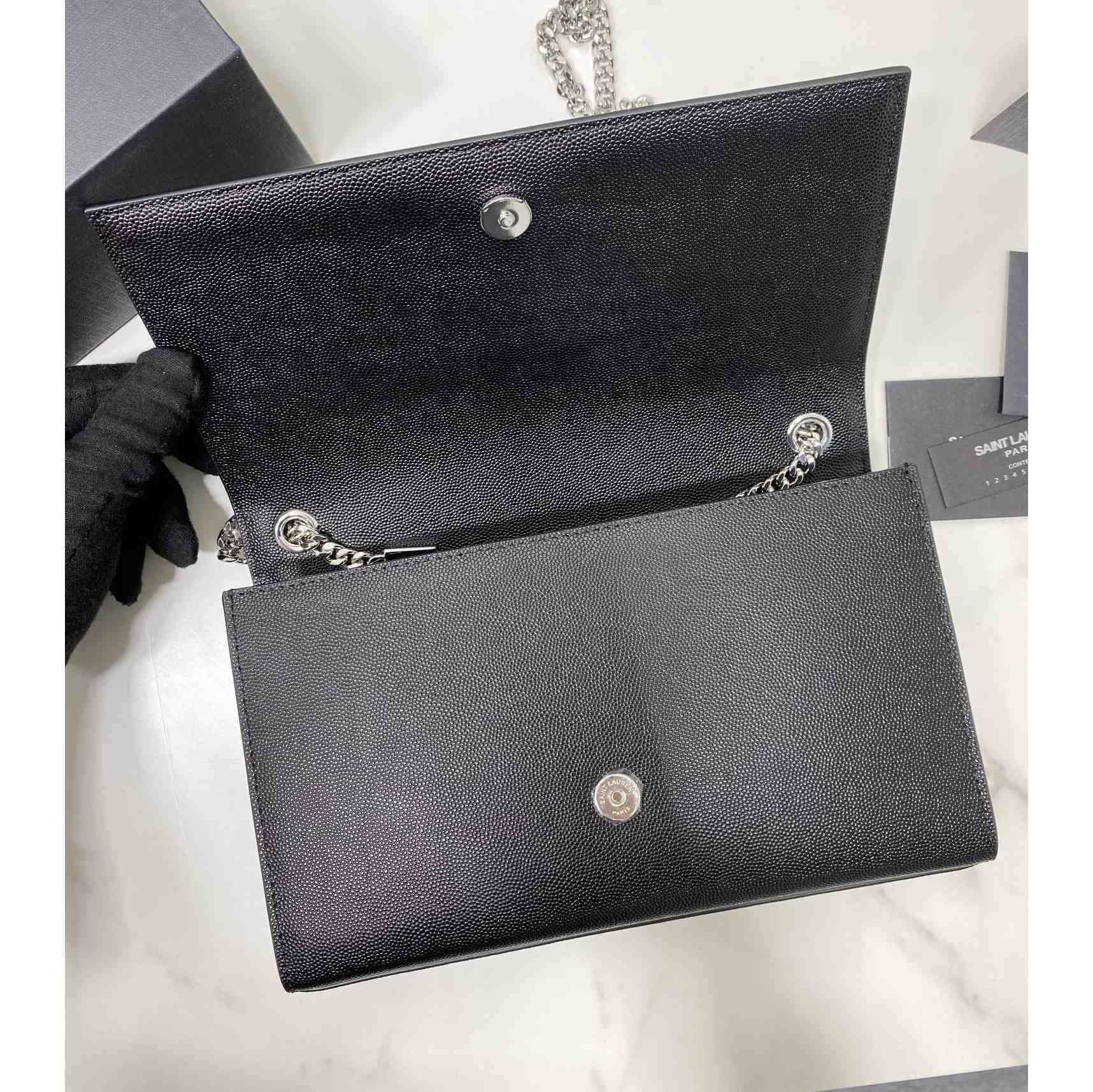 Saint Laurent Kate Medium Chain Bag In Grain De Poudre Embossed Leather - PerfectKickZ