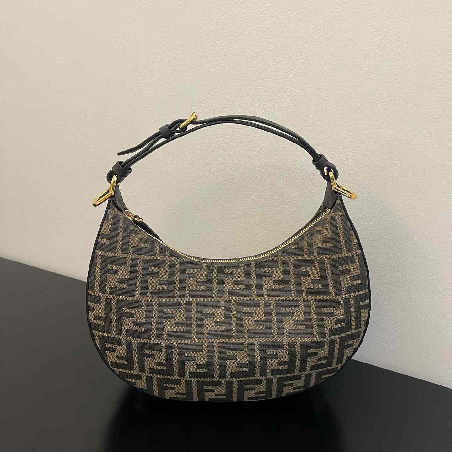 Fendi Fendigraphy Small Brown FF Fabric Bag(29x24.5x10cm) - PerfectKickZ