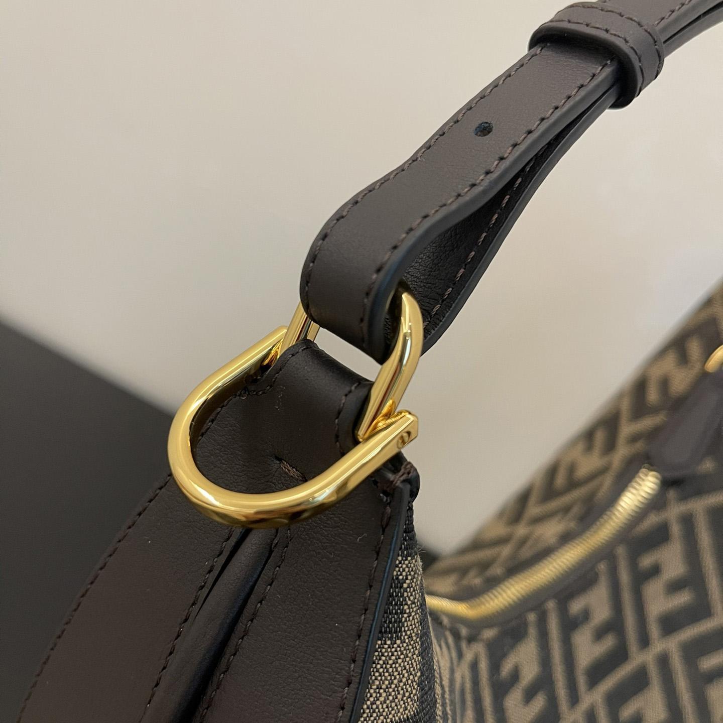 Fendi Fendigraphy Small Brown FF Fabric Bag(29x24.5x10cm) - PerfectKickZ