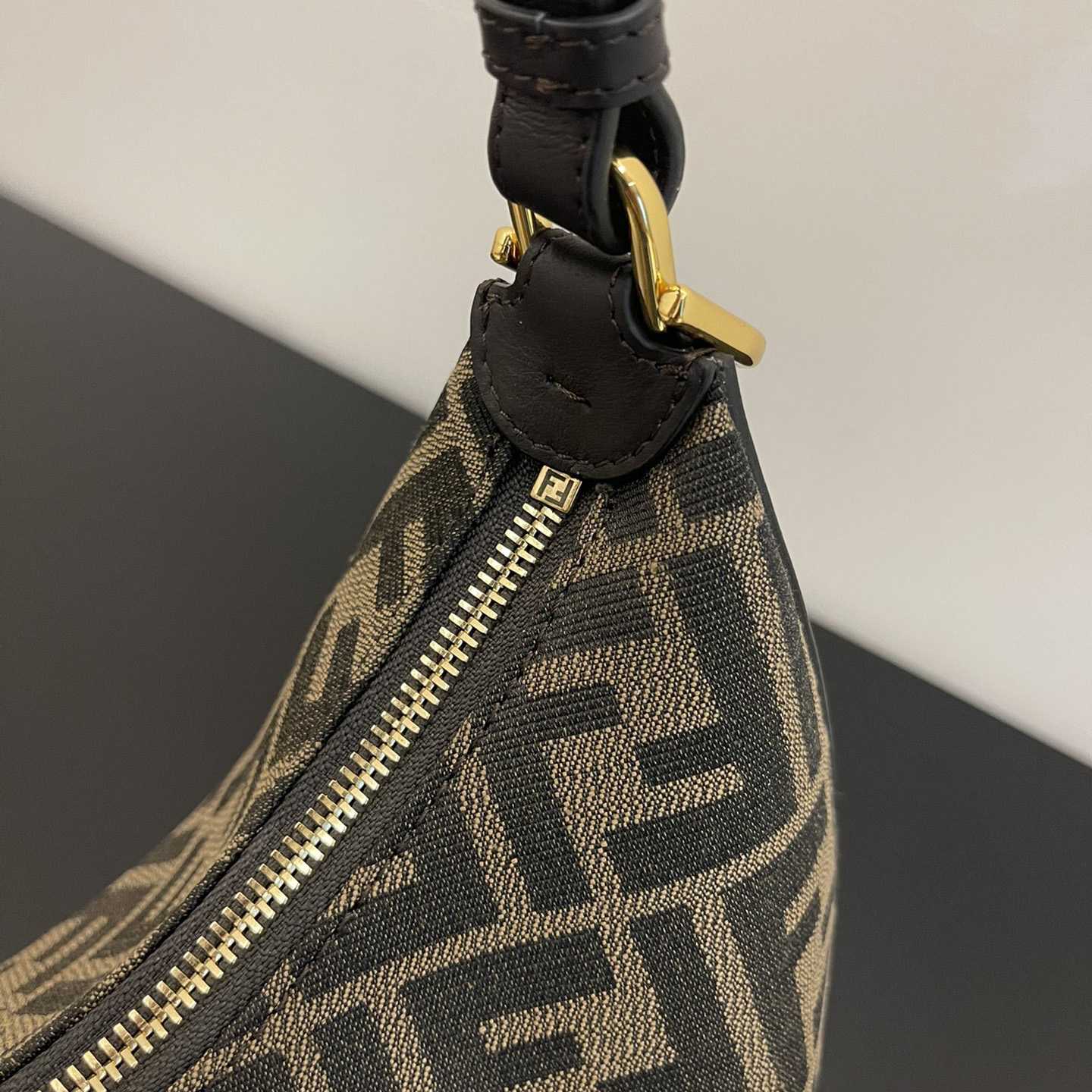 Fendi Fendigraphy Small Brown FF Fabric Bag(29x24.5x10cm) - PerfectKickZ