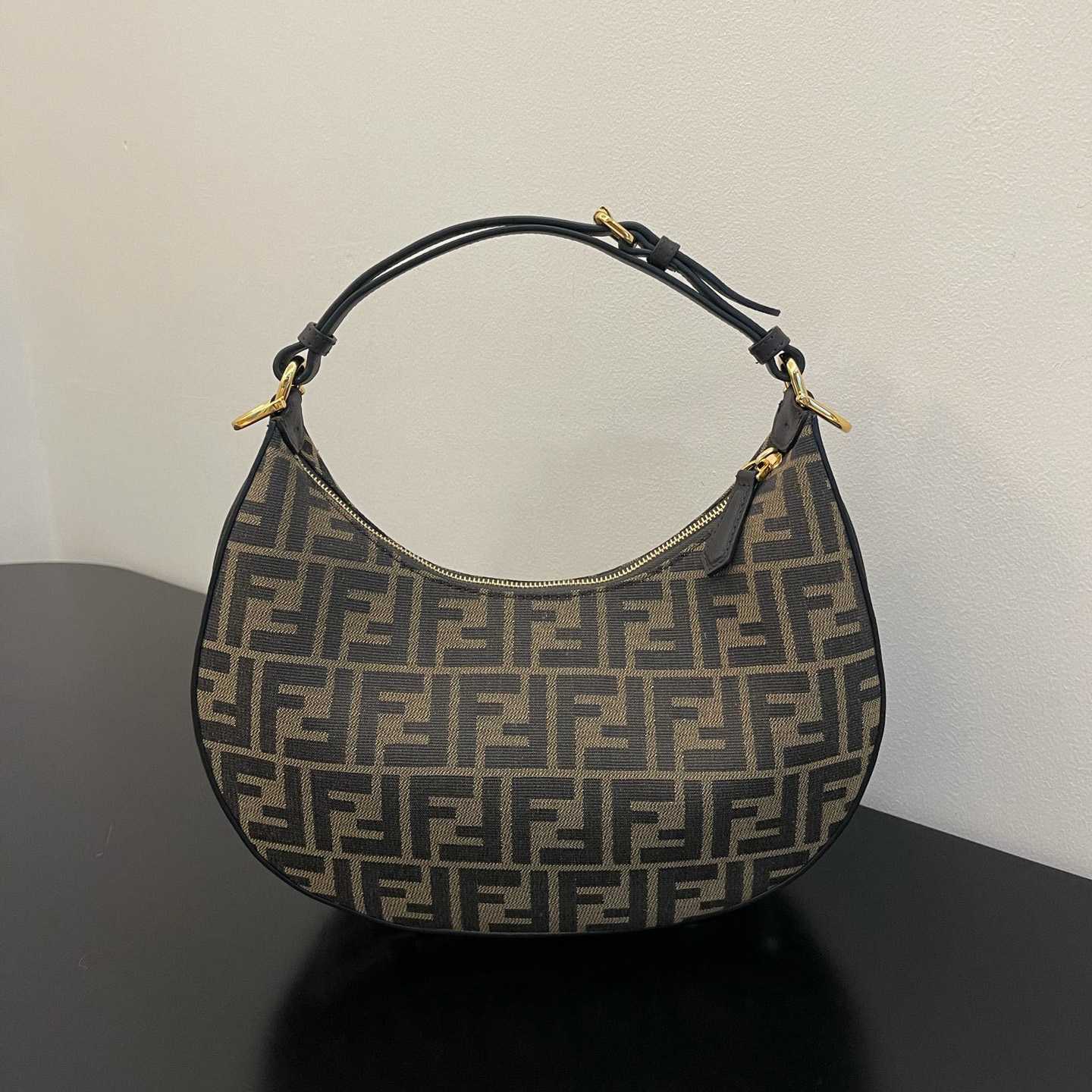 Fendi Fendigraphy Small Brown FF Fabric Bag(29x24.5x10cm) - PerfectKickZ