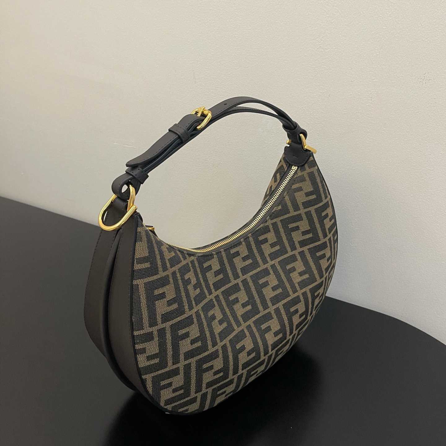 Fendi Fendigraphy Small Brown FF Fabric Bag(29x24.5x10cm) - PerfectKickZ