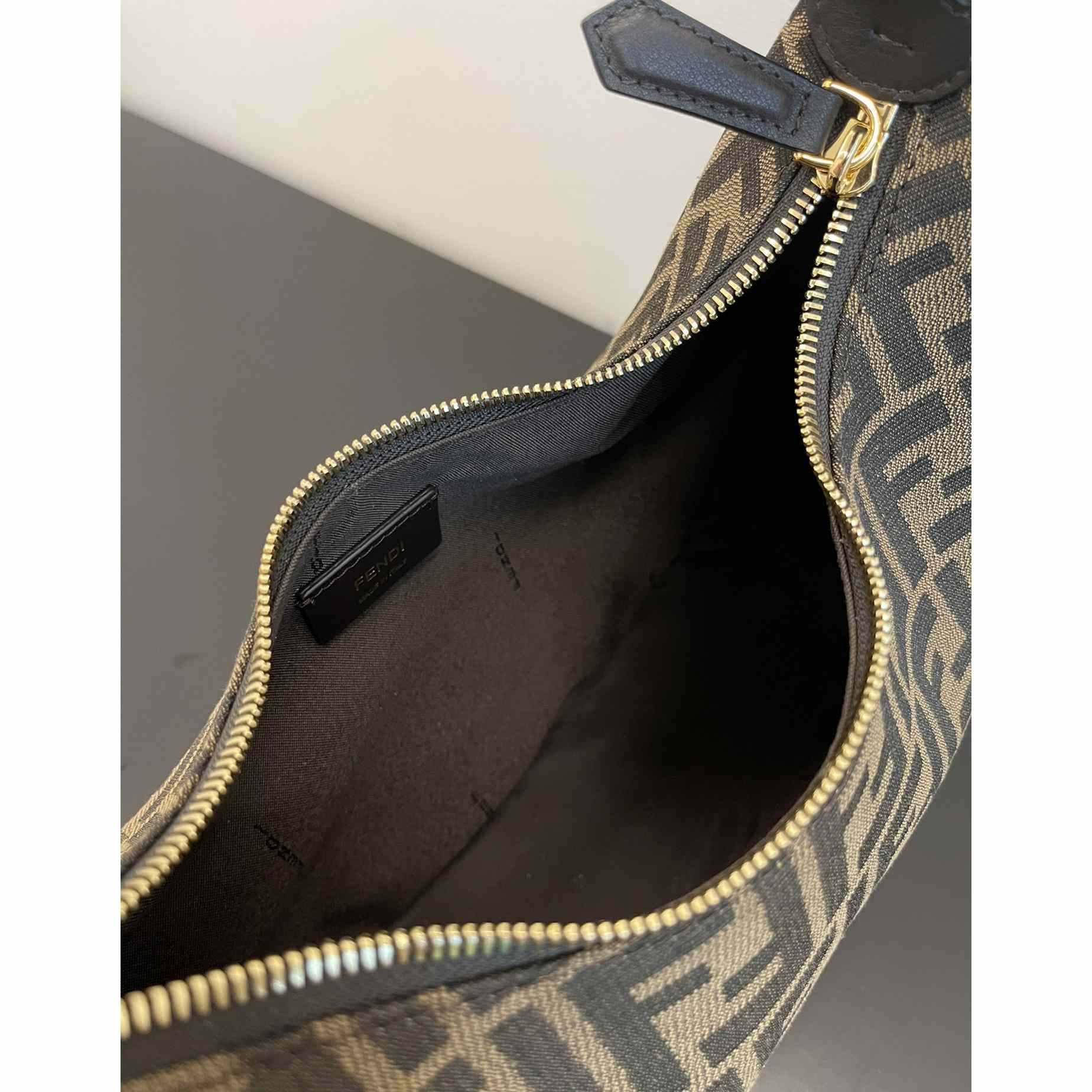Fendi Fendigraphy Small Brown FF Fabric Bag(29x24.5x10cm) - PerfectKickZ