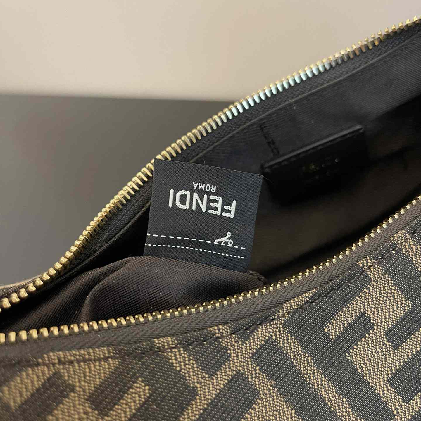 Fendi Fendigraphy Small Brown FF Fabric Bag(29x24.5x10cm) - PerfectKickZ