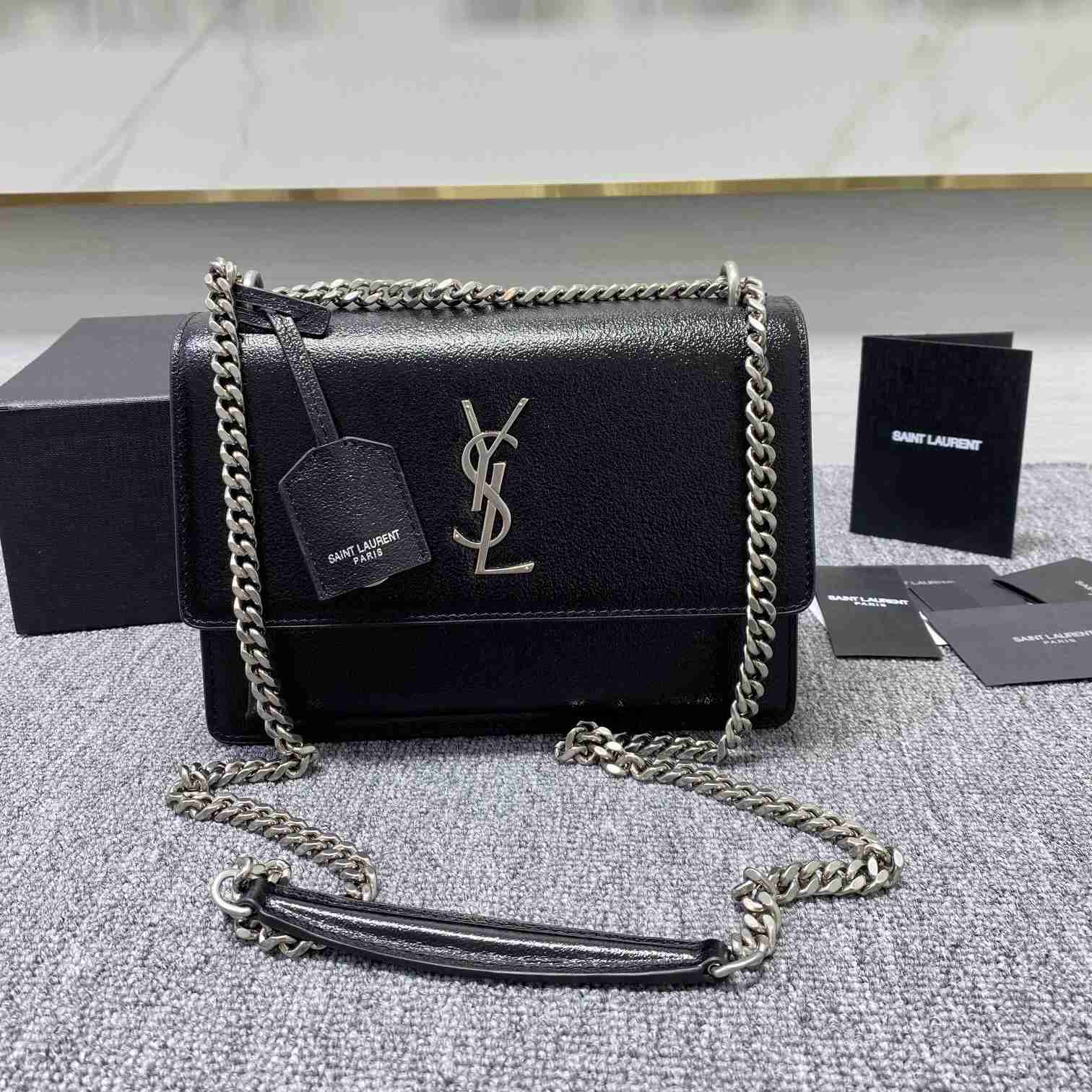 Saint Laurent Sunset Medium Chain Bag In Smooth Leather  - 