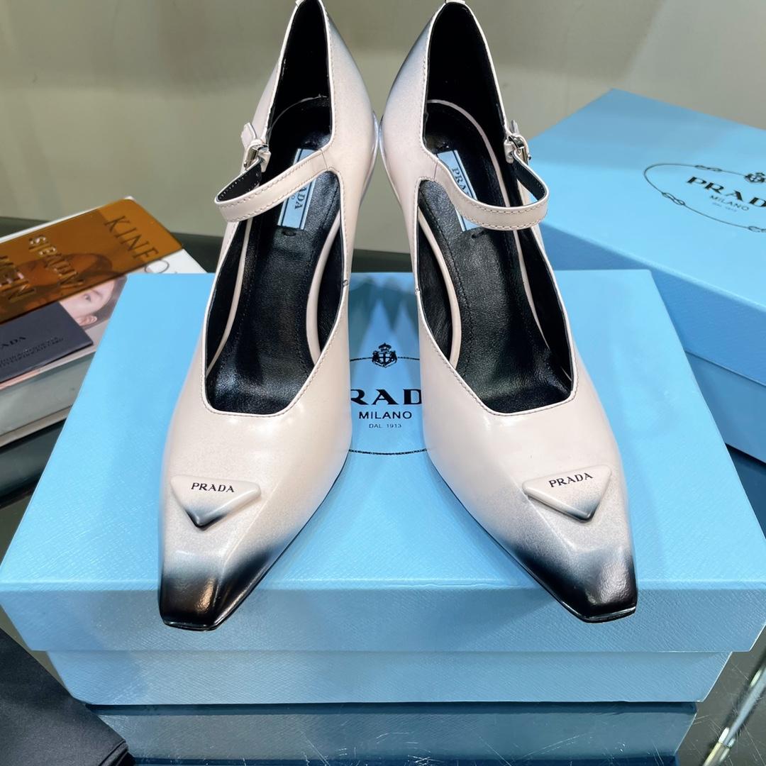 Prada Brushed Leather Pumps - PerfectKickZ