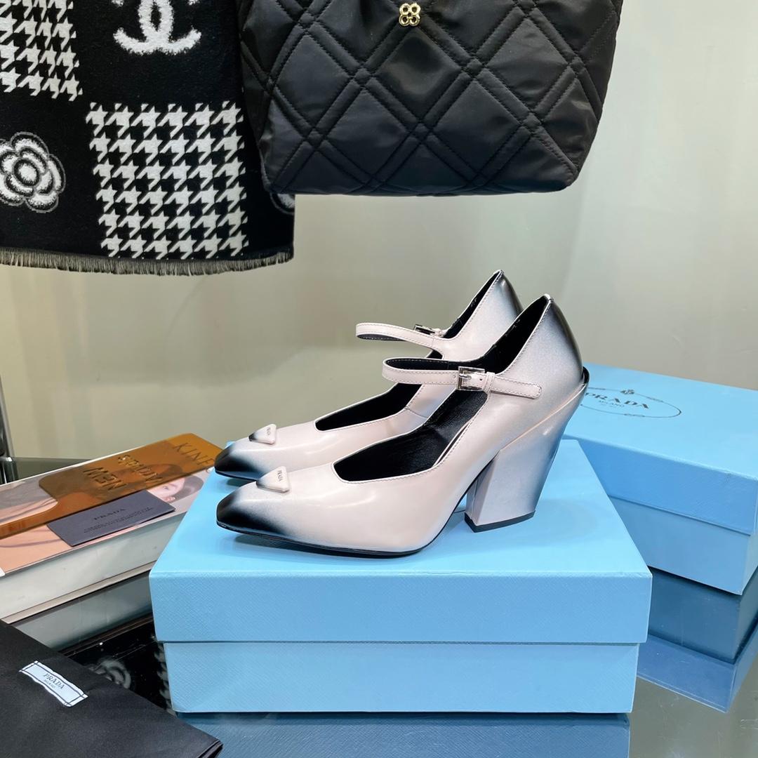 Prada Brushed Leather Pumps - PerfectKickZ