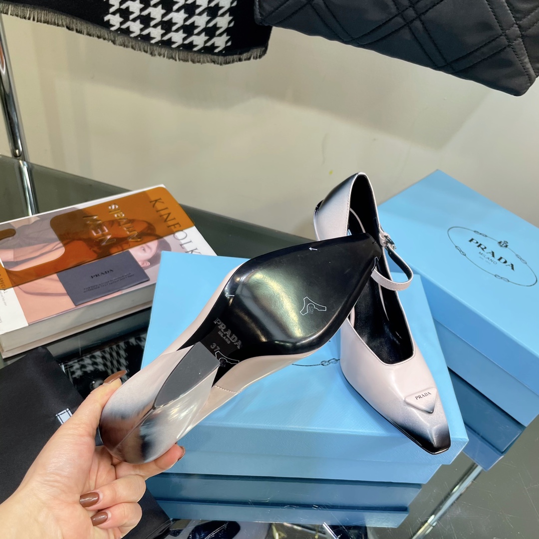 Prada Brushed Leather Pumps - PerfectKickZ