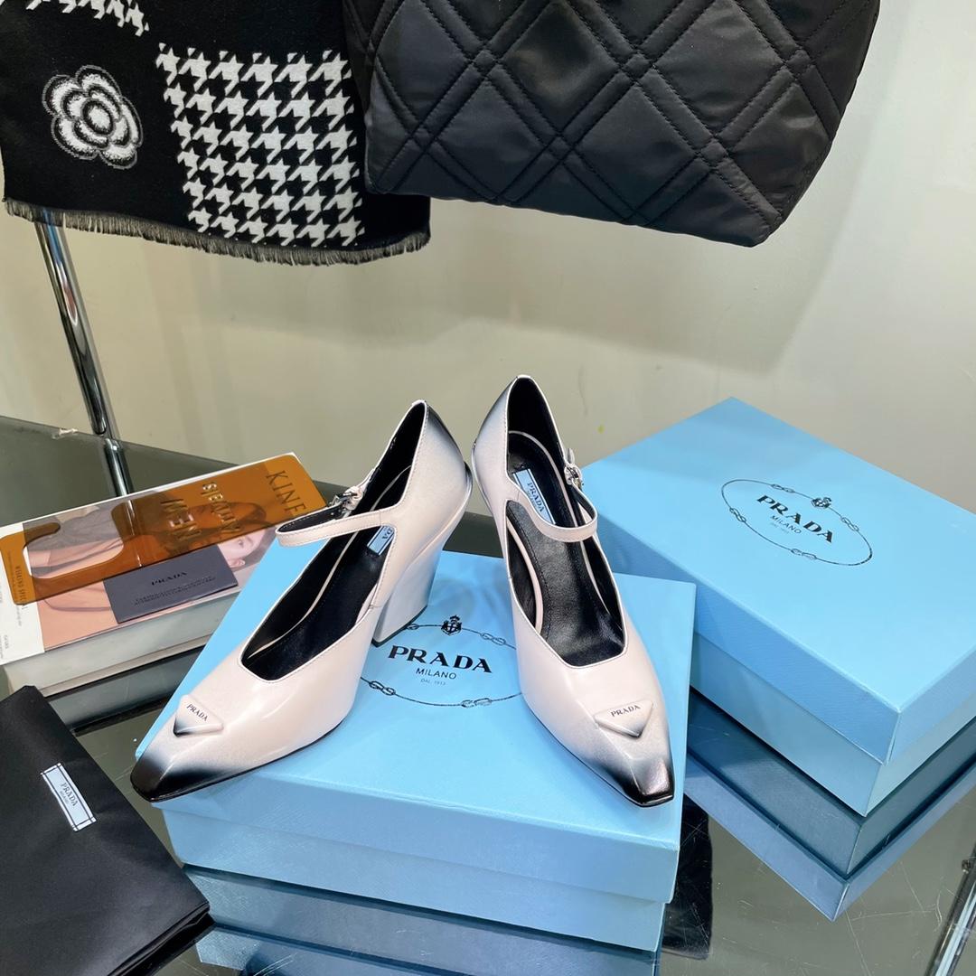 Prada Brushed Leather Pumps - PerfectKickZ