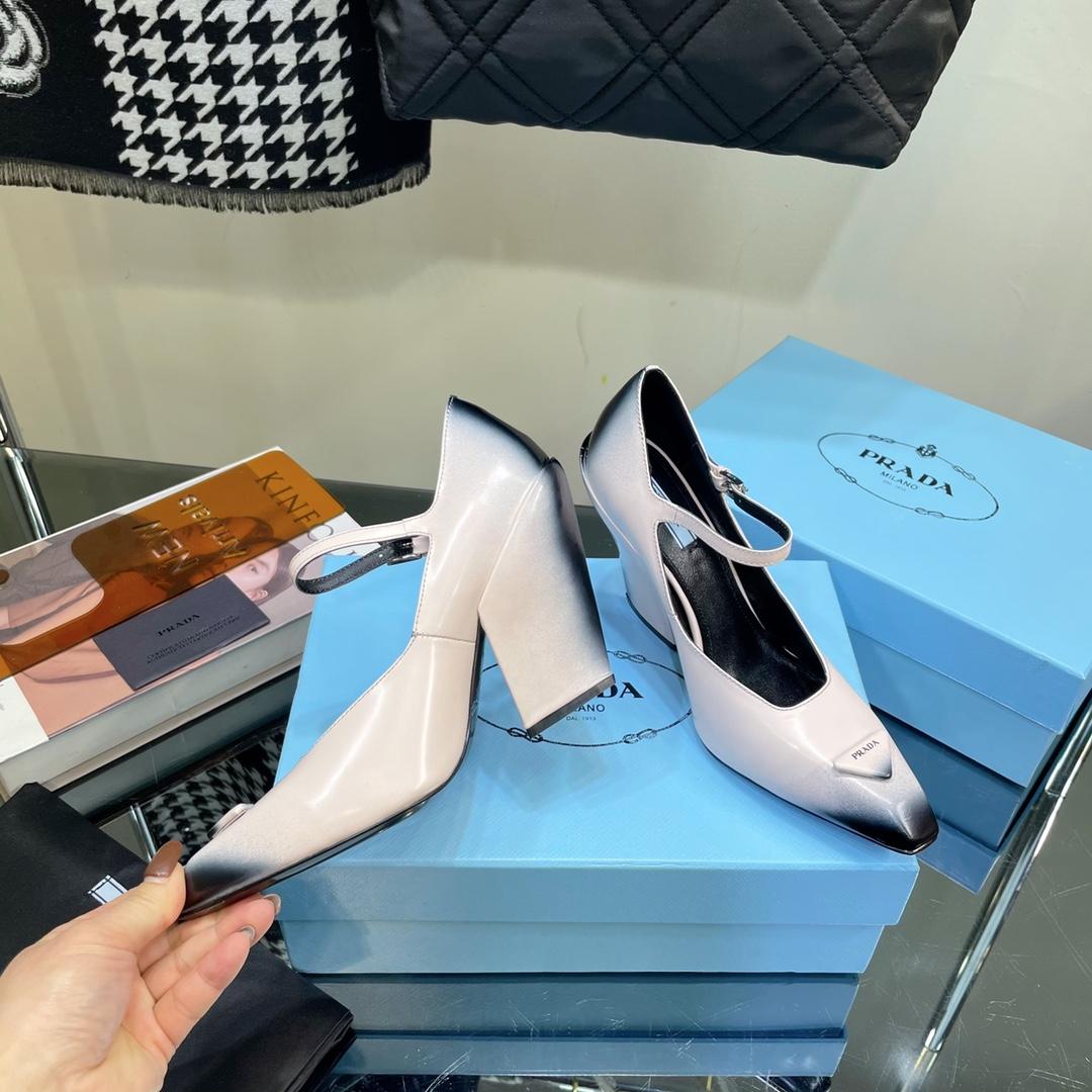 Prada Brushed Leather Pumps - PerfectKickZ