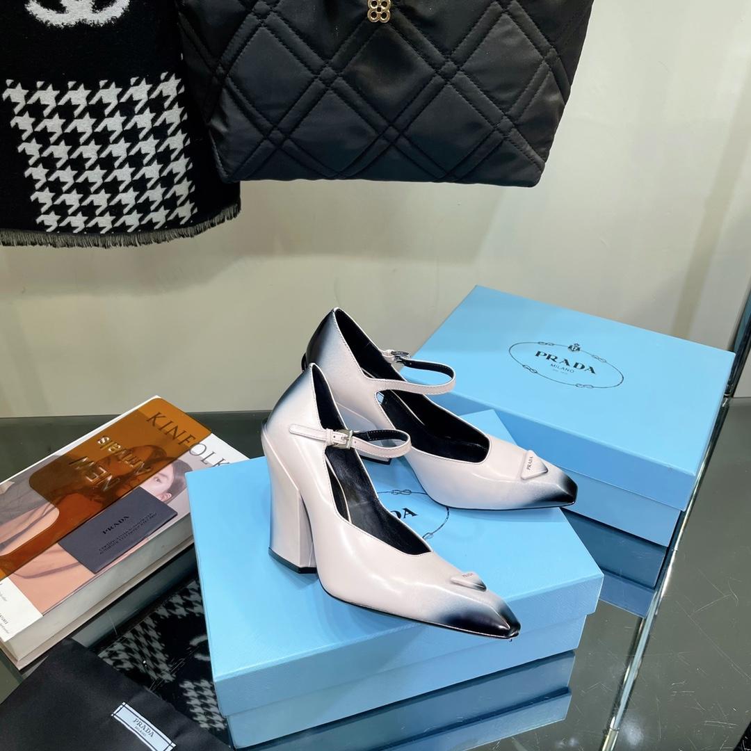 Prada Brushed Leather Pumps - PerfectKickZ