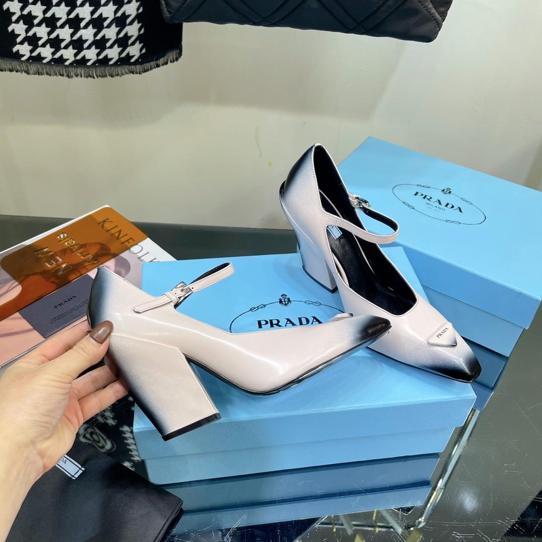 Prada Brushed Leather Pumps - PerfectKickZ
