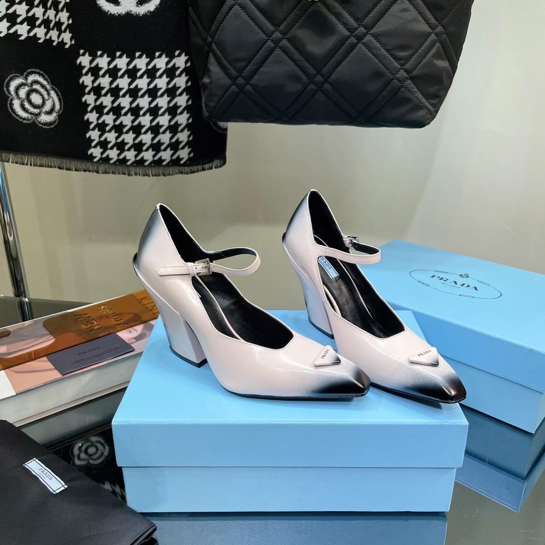 Prada Brushed Leather Pumps - PerfectKickZ