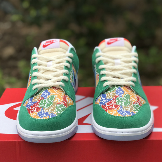 Nike Dunk Low “Foam Finger” Sneaker       DZ5184-300 - PerfectKickZ