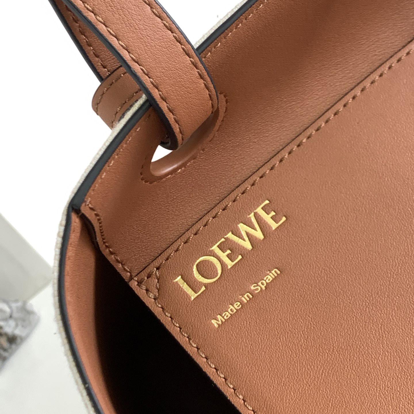 Loewe Small Anagram Tote Bag In Jacquard And Calfskin - PerfectKickZ
