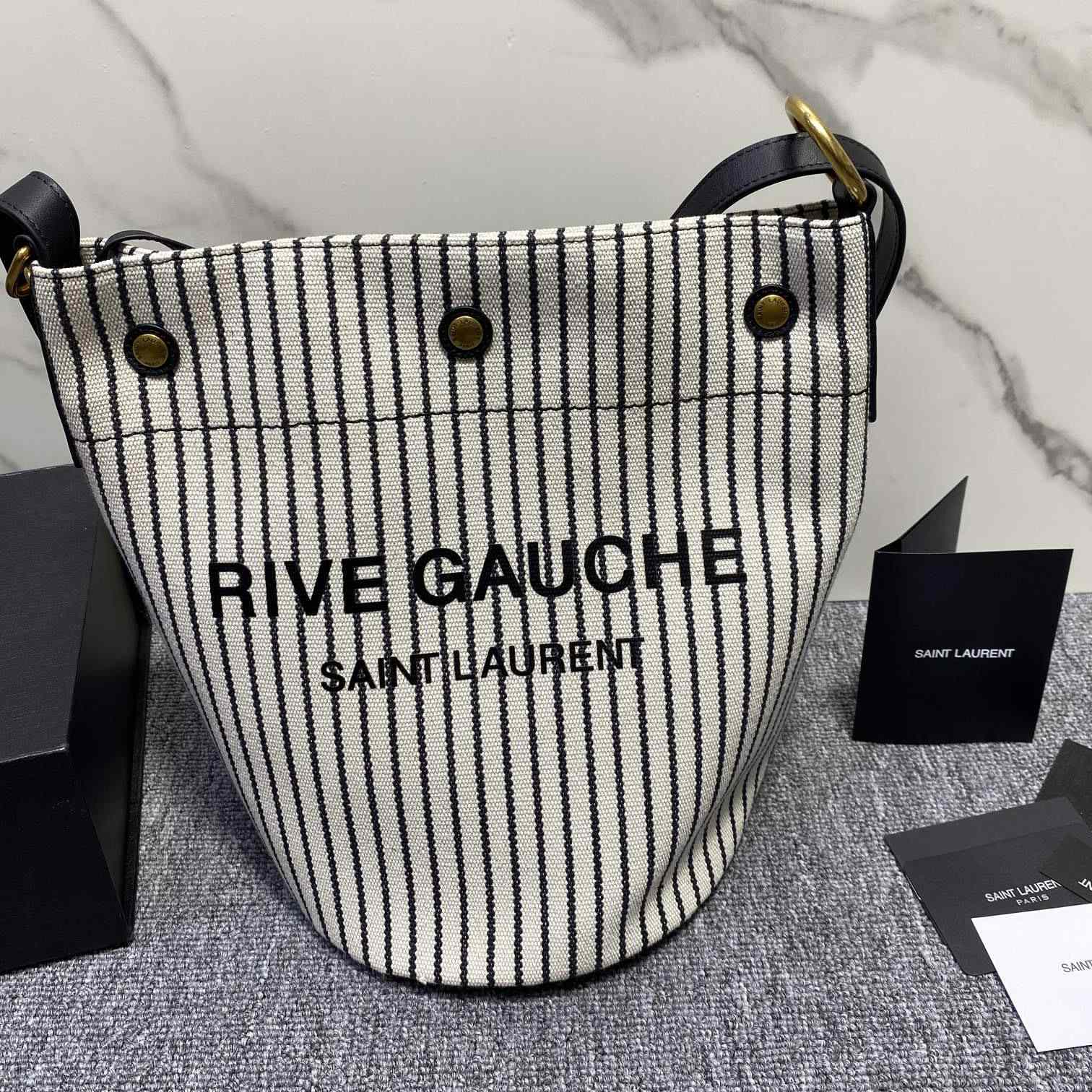 Saint Laurent YSL Rive Gauche Bucket Canvas (31x20x27.5cm) - PerfectKickZ