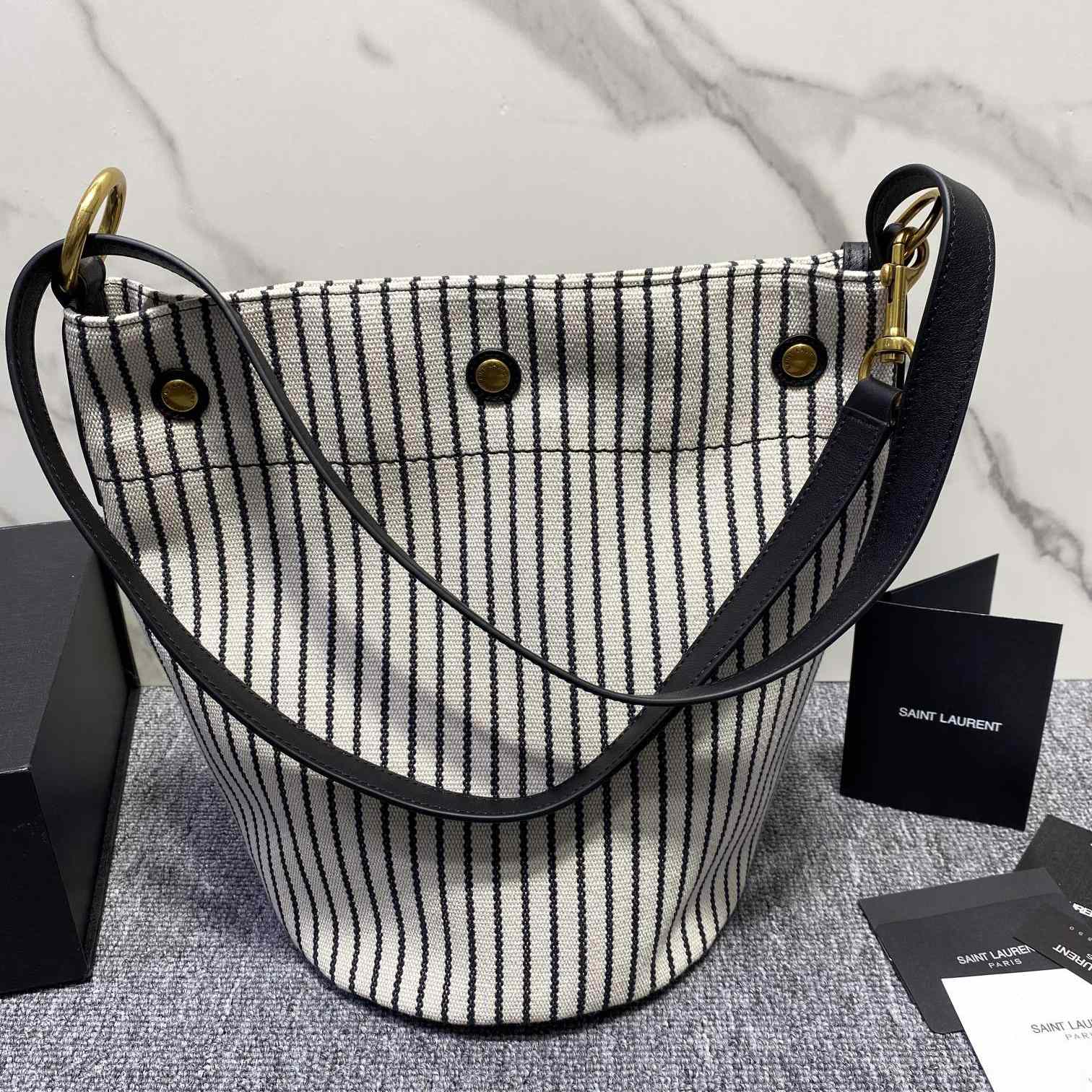 Saint Laurent YSL Rive Gauche Bucket Canvas (31x20x27.5cm) - PerfectKickZ