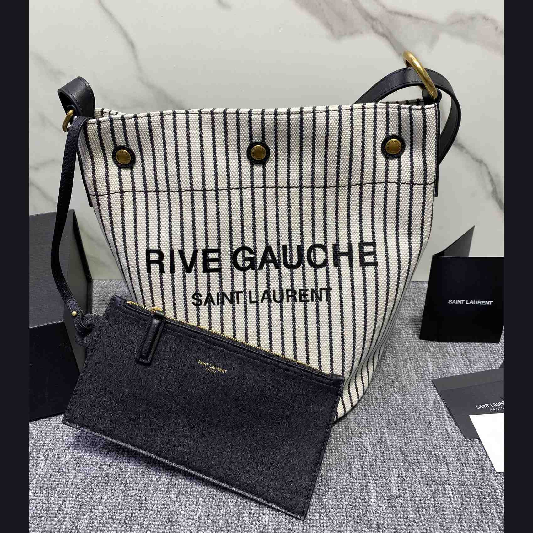 Saint Laurent YSL Rive Gauche Bucket Canvas (31x20x27.5cm) - PerfectKickZ