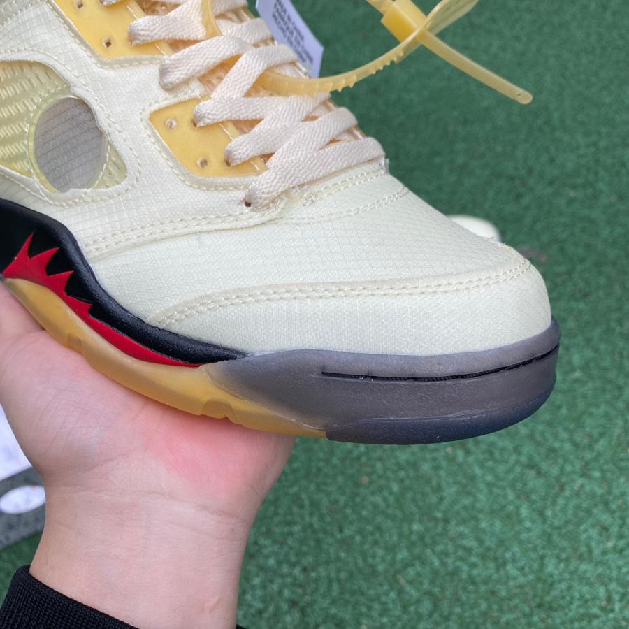 AirJordan 5 AJ5 x Off-White Ow Sneaker      DH8565-100 - PerfectKickZ