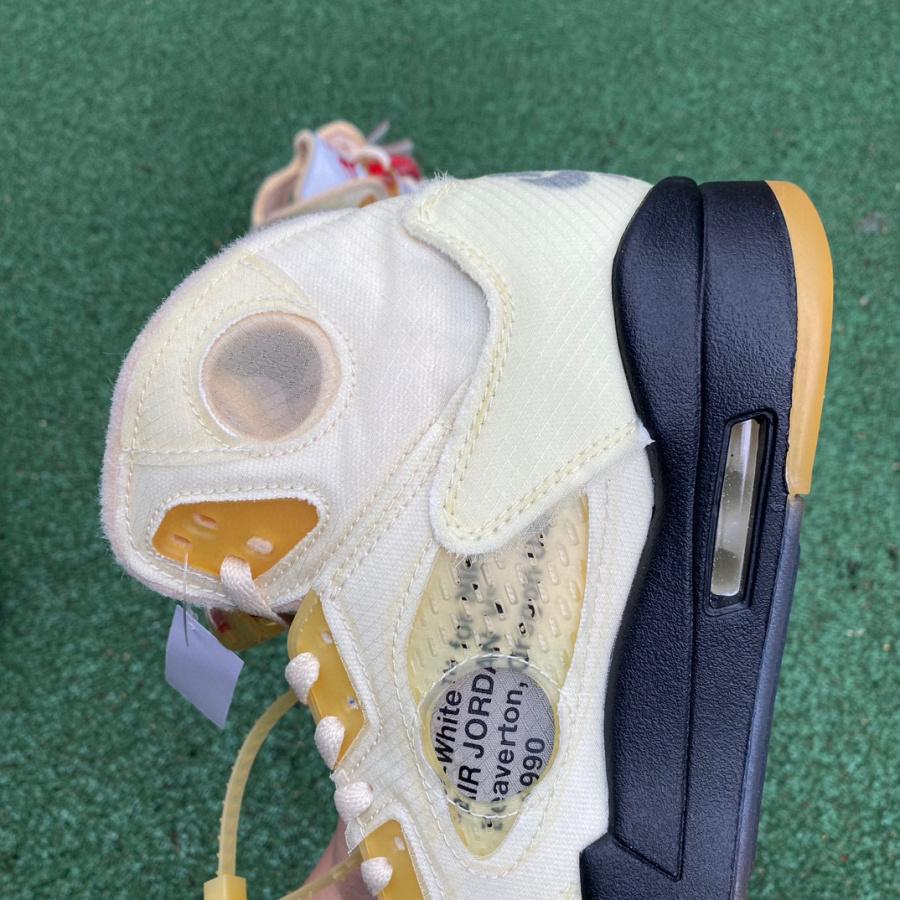AirJordan 5 AJ5 x Off-White Ow Sneaker      DH8565-100 - PerfectKickZ
