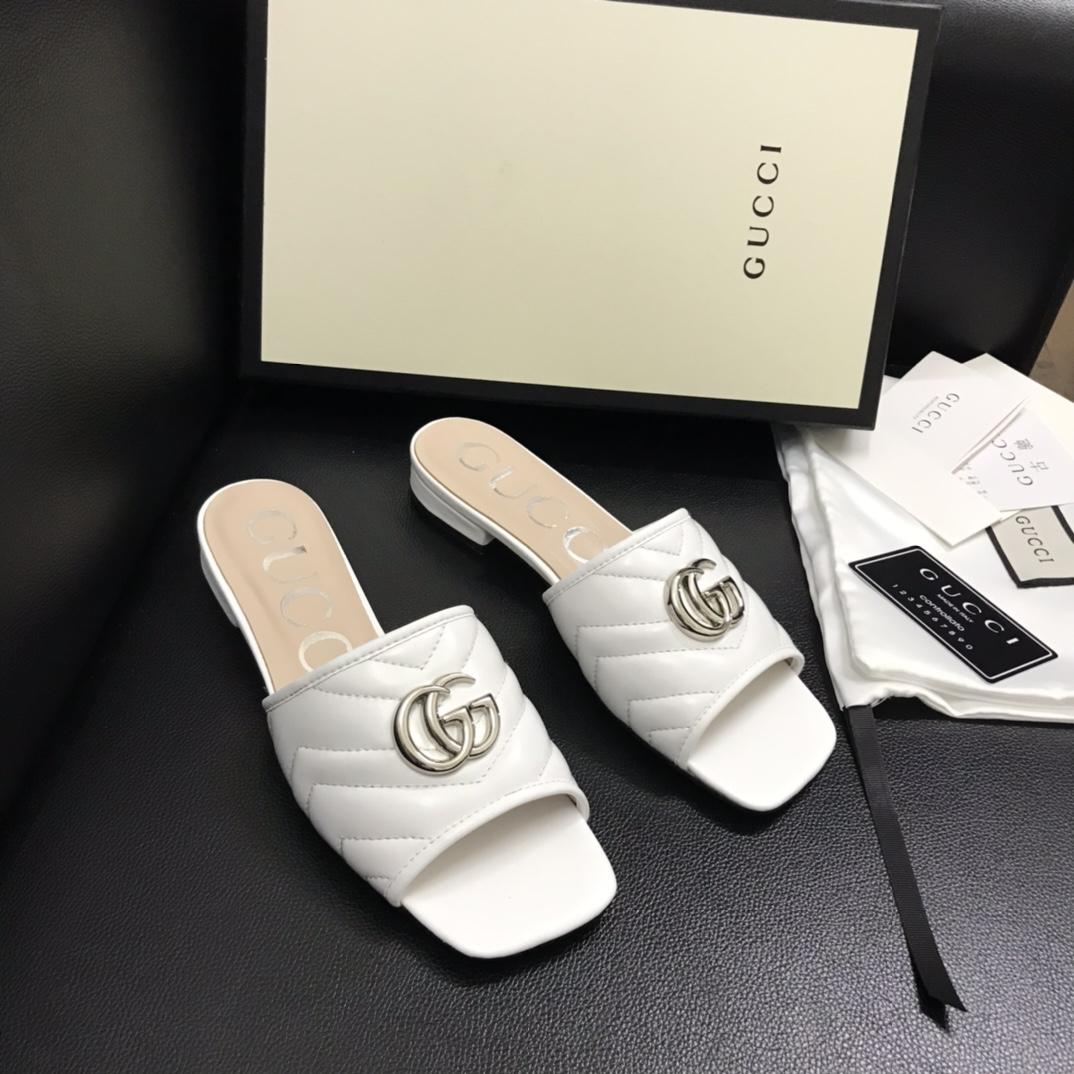 Gucci Women's Slide With Double G - PerfectKickZ