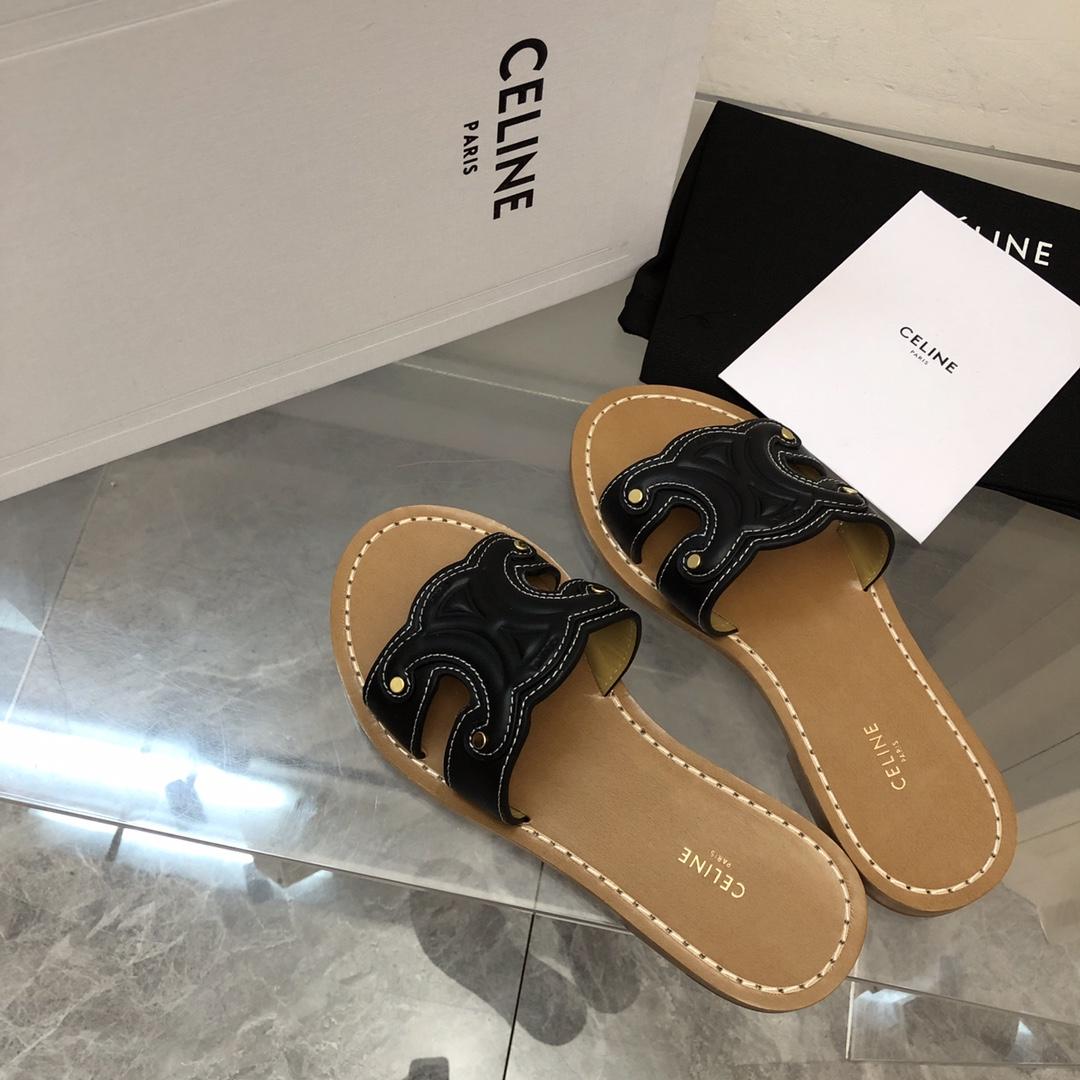 Celine Triomphe Mule In Calfskin - PerfectKickZ