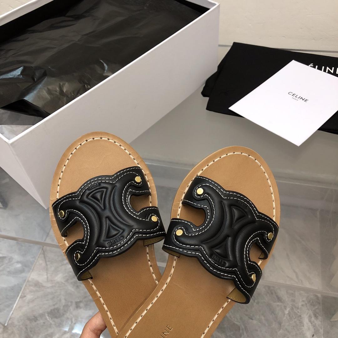 Celine Triomphe Mule In Calfskin - PerfectKickZ