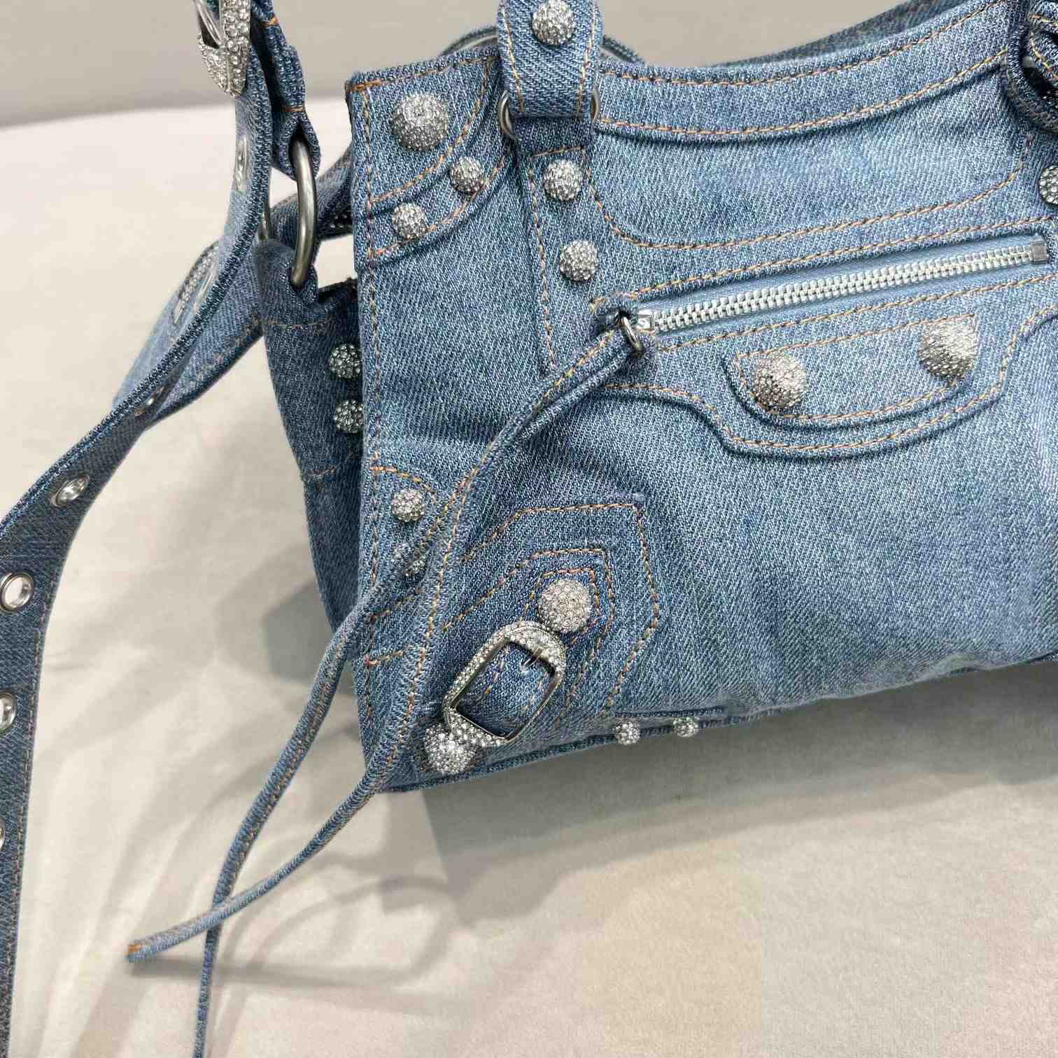 Balenciaga Neo Cagole XS Handbag In Denim - PerfectKickZ