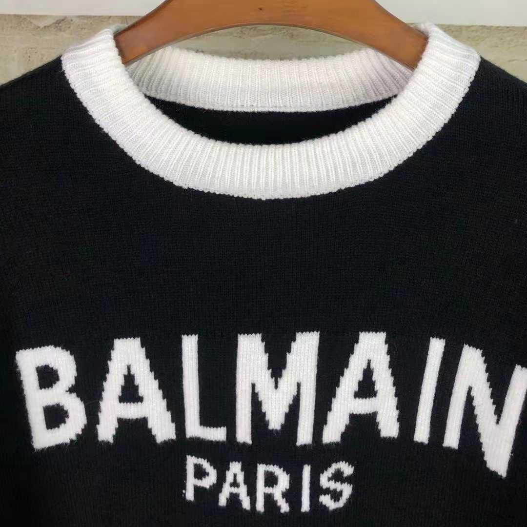 Balmain Wool Jumper With Balmain Logo - PerfectKickZ