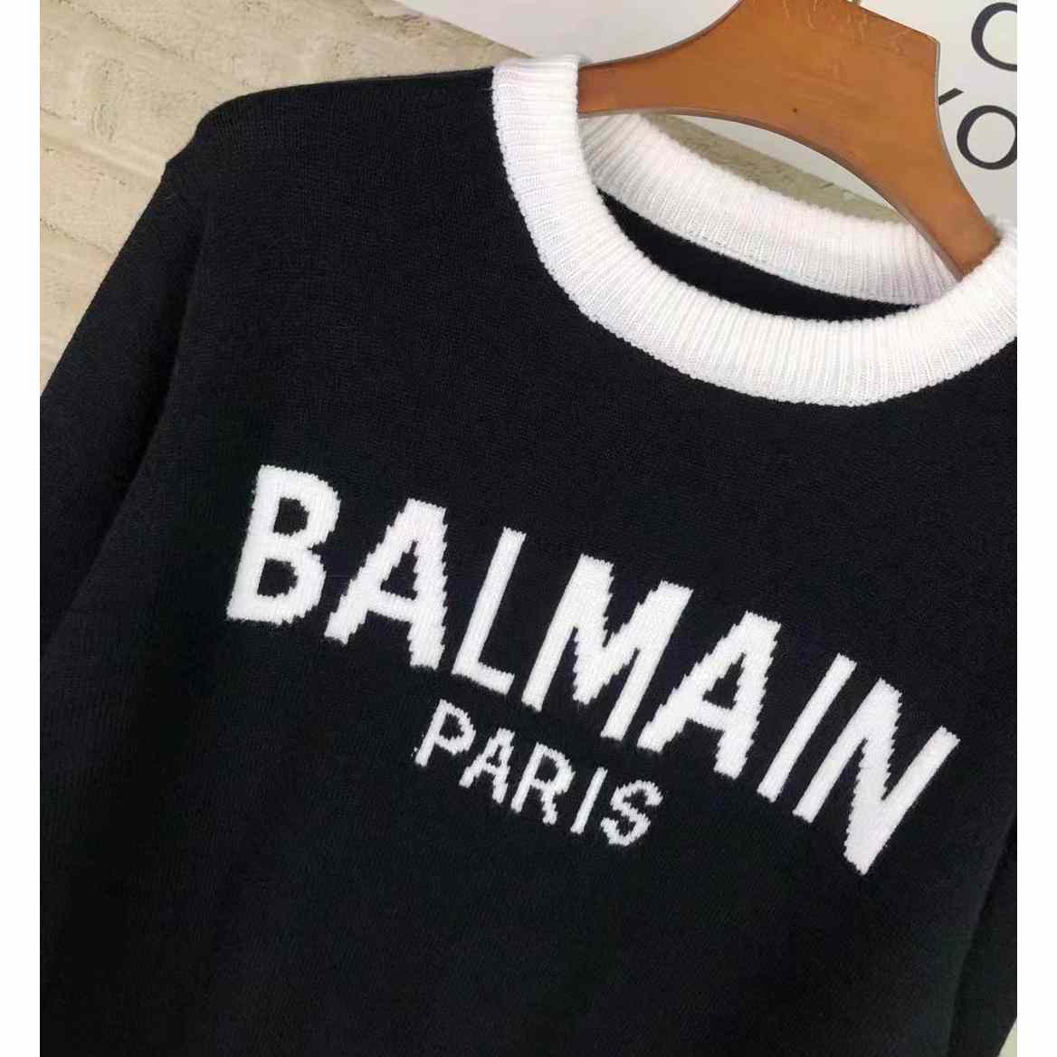 Balmain Wool Jumper With Balmain Logo - PerfectKickZ