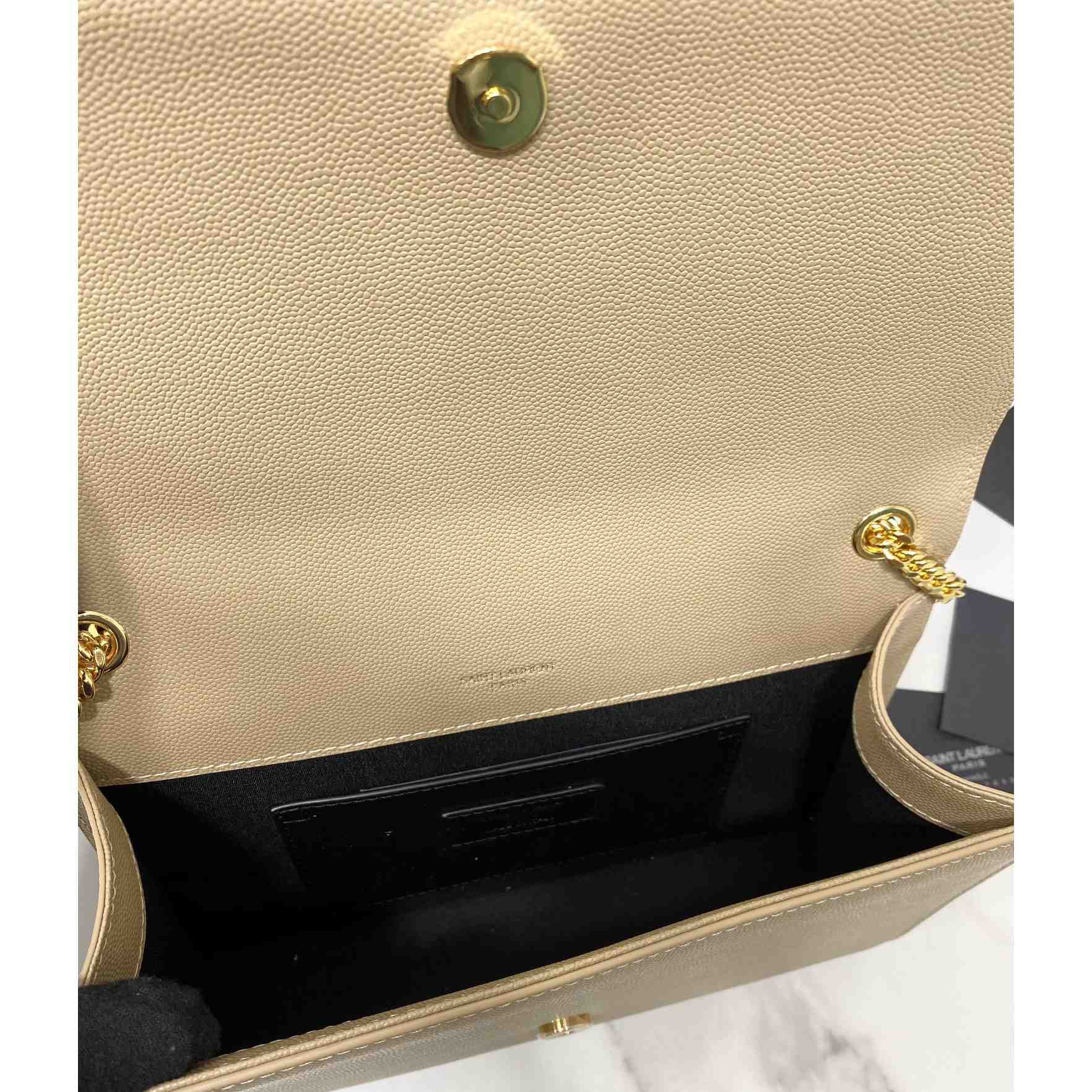 Saint Laurent Kate Medium Chain Bag In Grain De Poudre Embossed Leather - PerfectKickZ