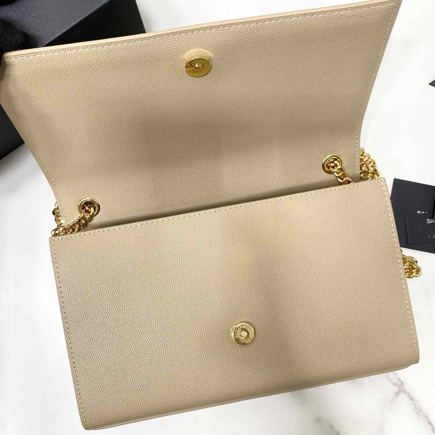 Saint Laurent Kate Medium Chain Bag In Grain De Poudre Embossed Leather - 