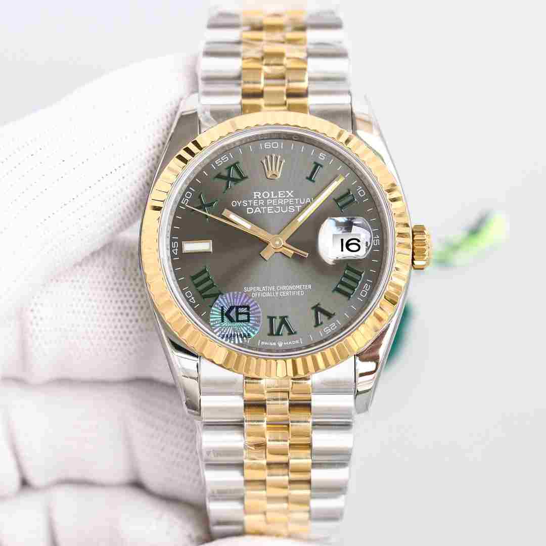Rolex Datejust Oystersteel Steel Yellow Gold Dark Grey Dial Jubilee - PerfectKickZ