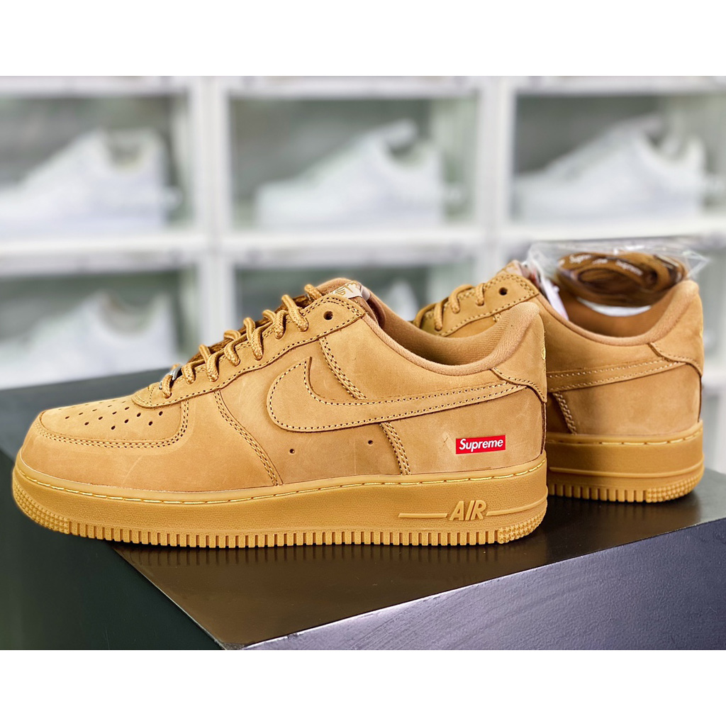 Supreme x Nike  Air Force 1 Low'07"Wheat Flax" Sneaker    DN1555-200 - 