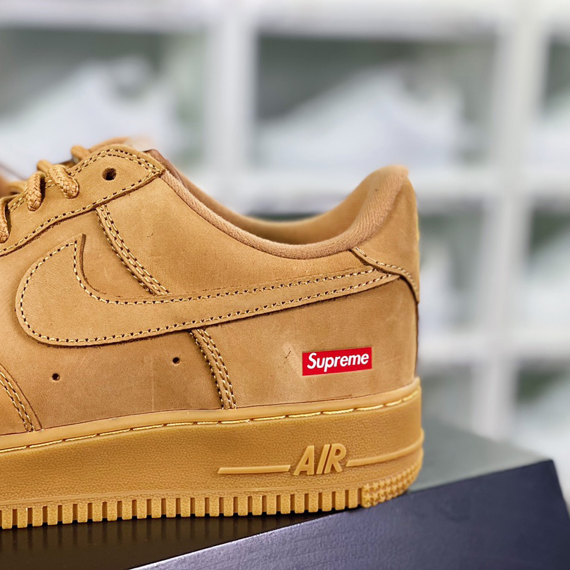 Supreme x Nike  Air Force 1 Low'07"Wheat Flax" Sneaker    DN1555-200 - 