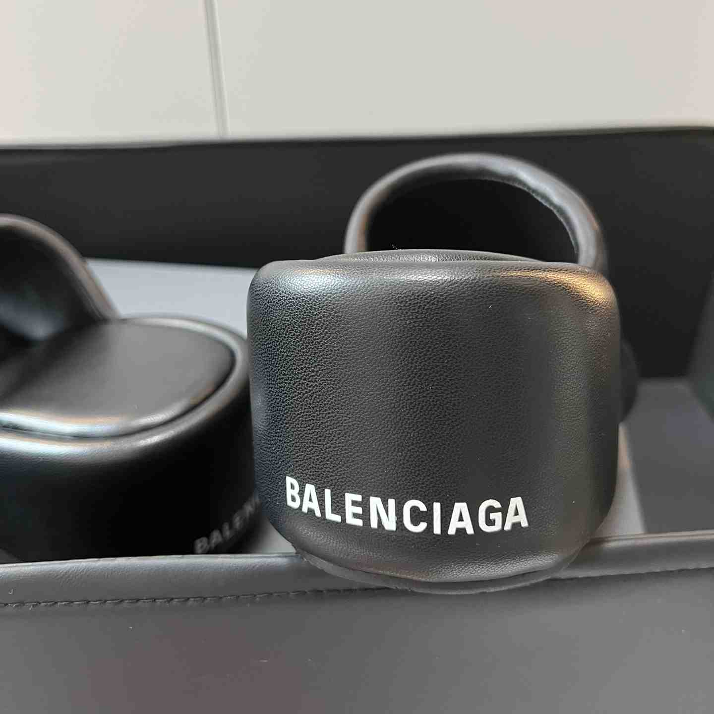 Balenciaga Black Rise Wedge Sandals - PerfectKickZ