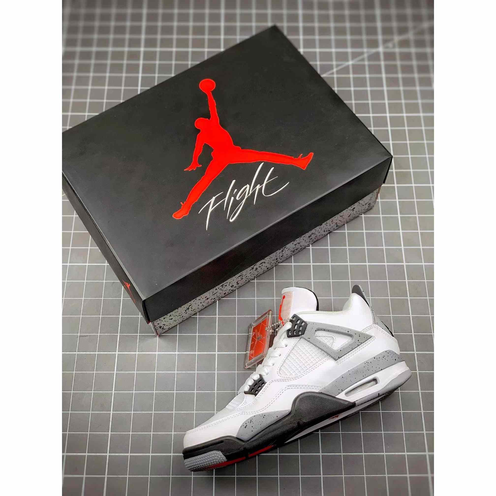 Air Jordan 4 Retro “White Cement” Cement” Sneaker      CZ5624 - PerfectKickZ