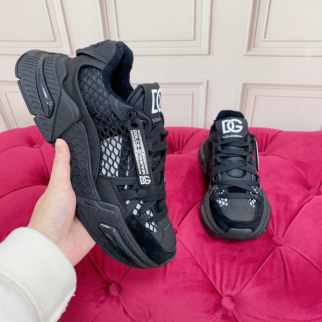 Dolce & Gabbana Mixed-Material Airmaster Sneakers - PerfectKickZ