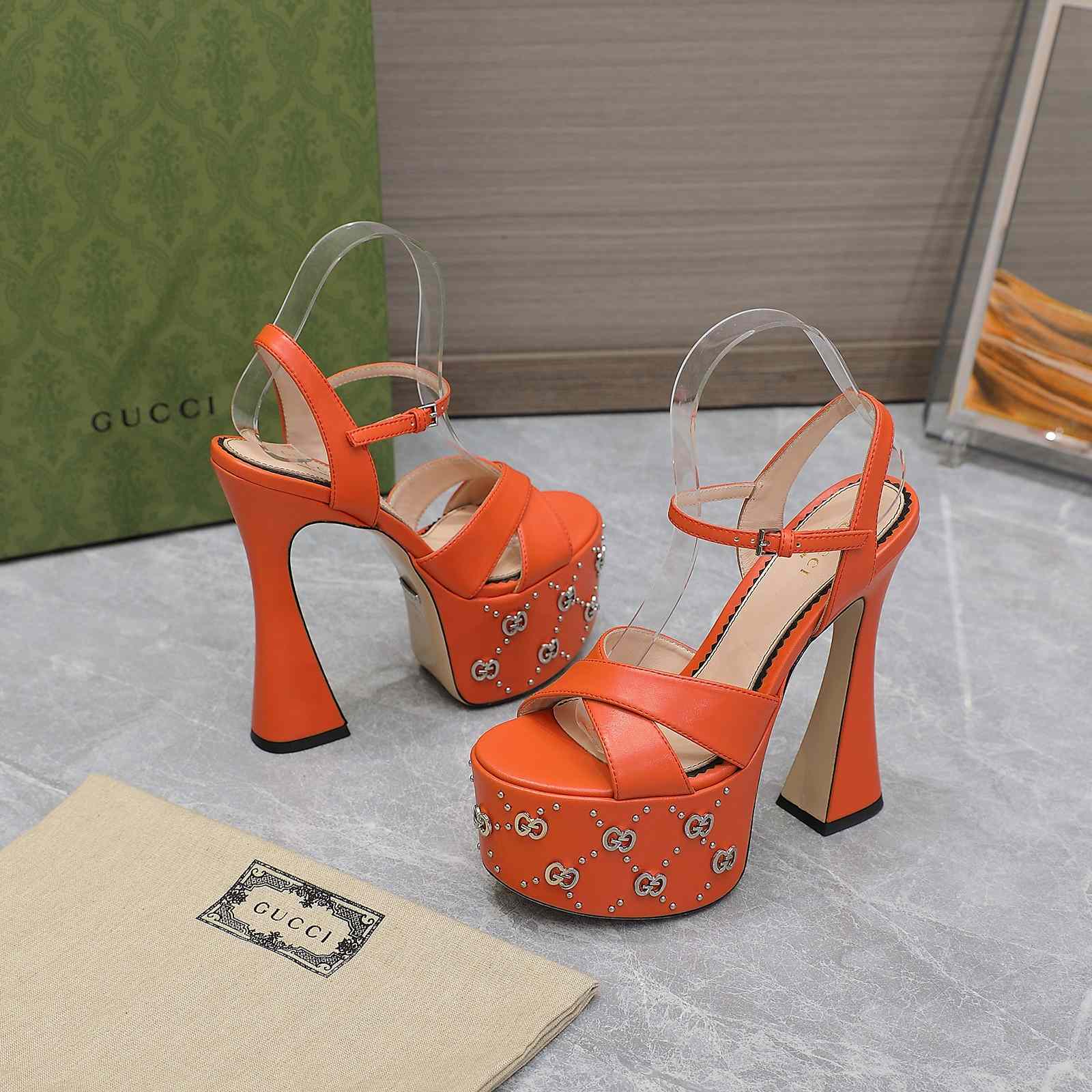 Gucci Women's Interlocking G Studs Sandal - PerfectKickZ