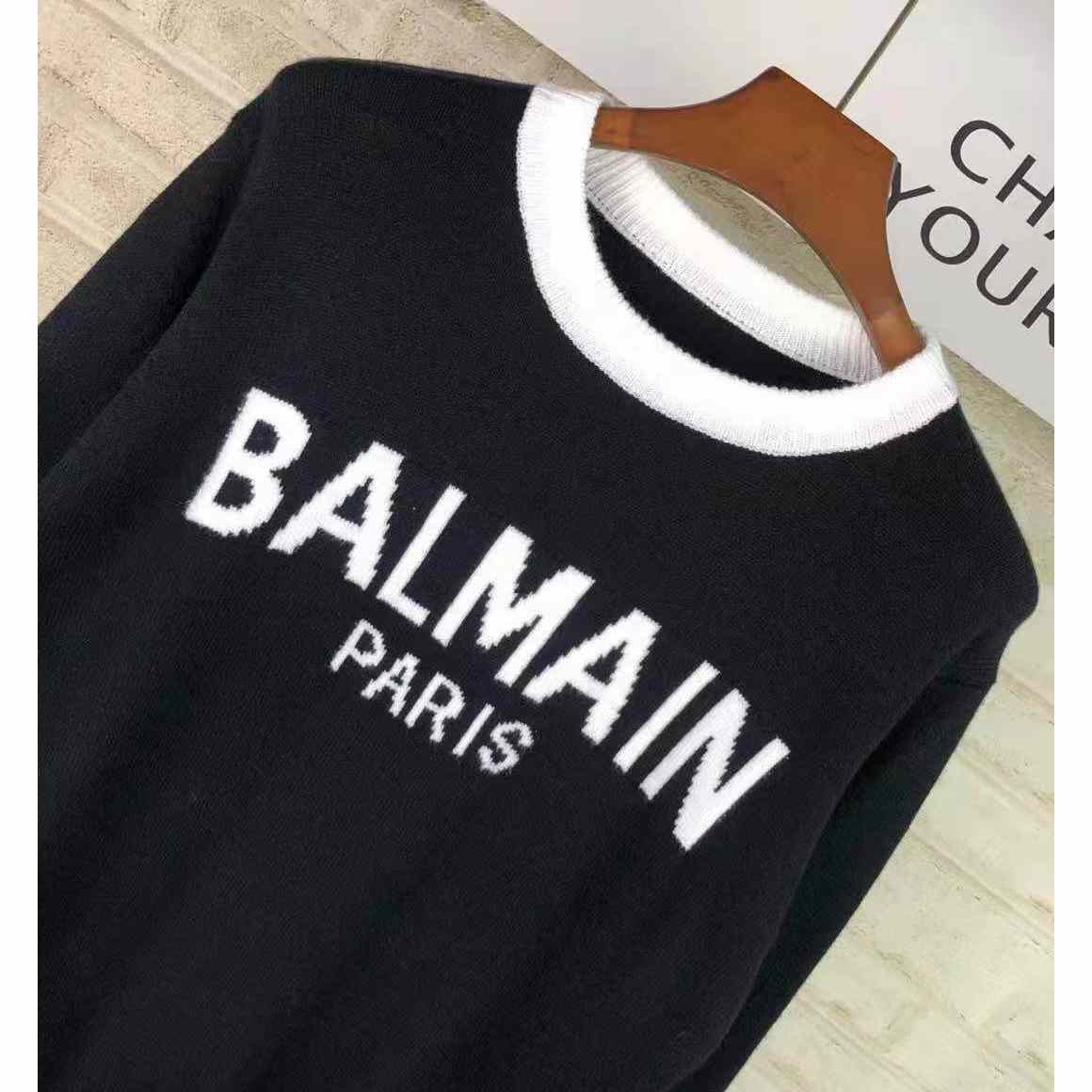 Balmain Wool Jumper With Balmain Logo - PerfectKickZ