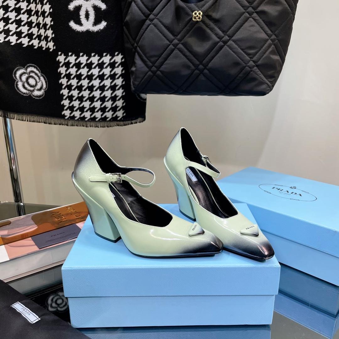 Prada Brushed Leather Pumps - PerfectKickZ