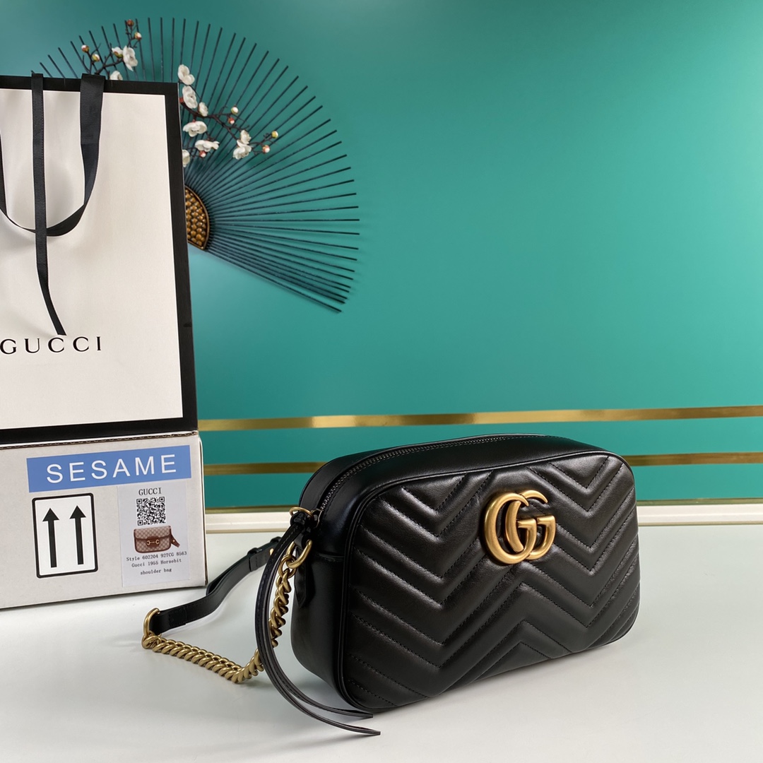 Gucci GG Marmont Small Shoulder Bag(24-12-7cm) - PerfectKickZ