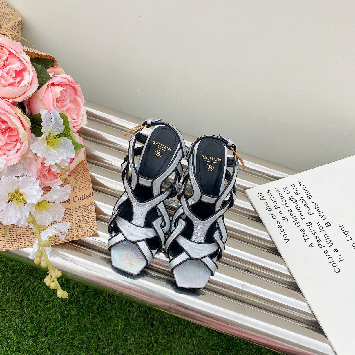 Balmain Suede Urania Sandals—Heel height：105mm - PerfectKickZ
