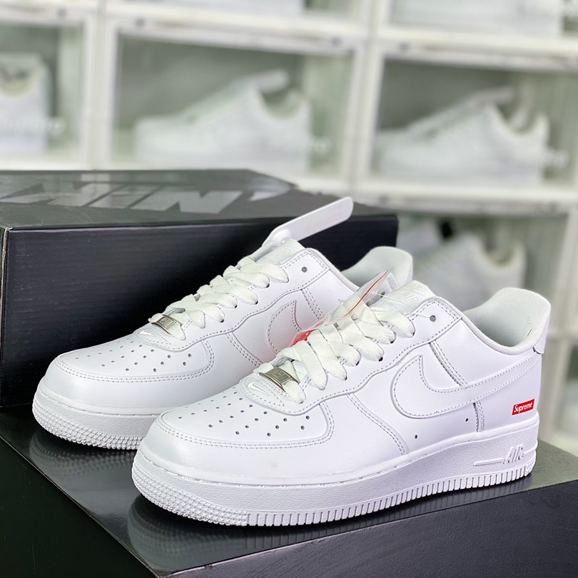 Supreme x Nike Air Force 1 Low'07"White" Sneaker    CU9225-100 - PerfectKickZ