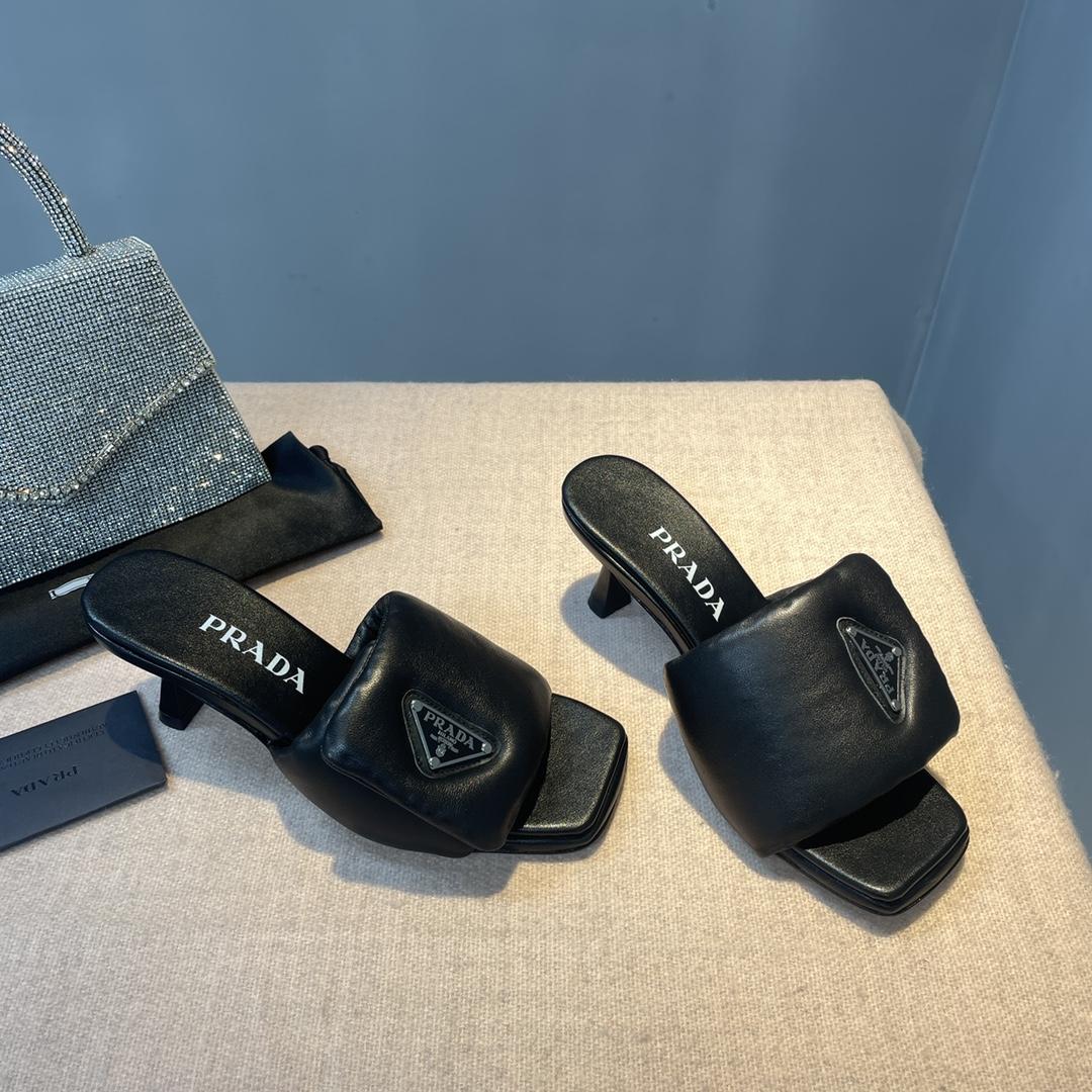 Prada Soft Padded Nappa Sandals - PerfectKickZ