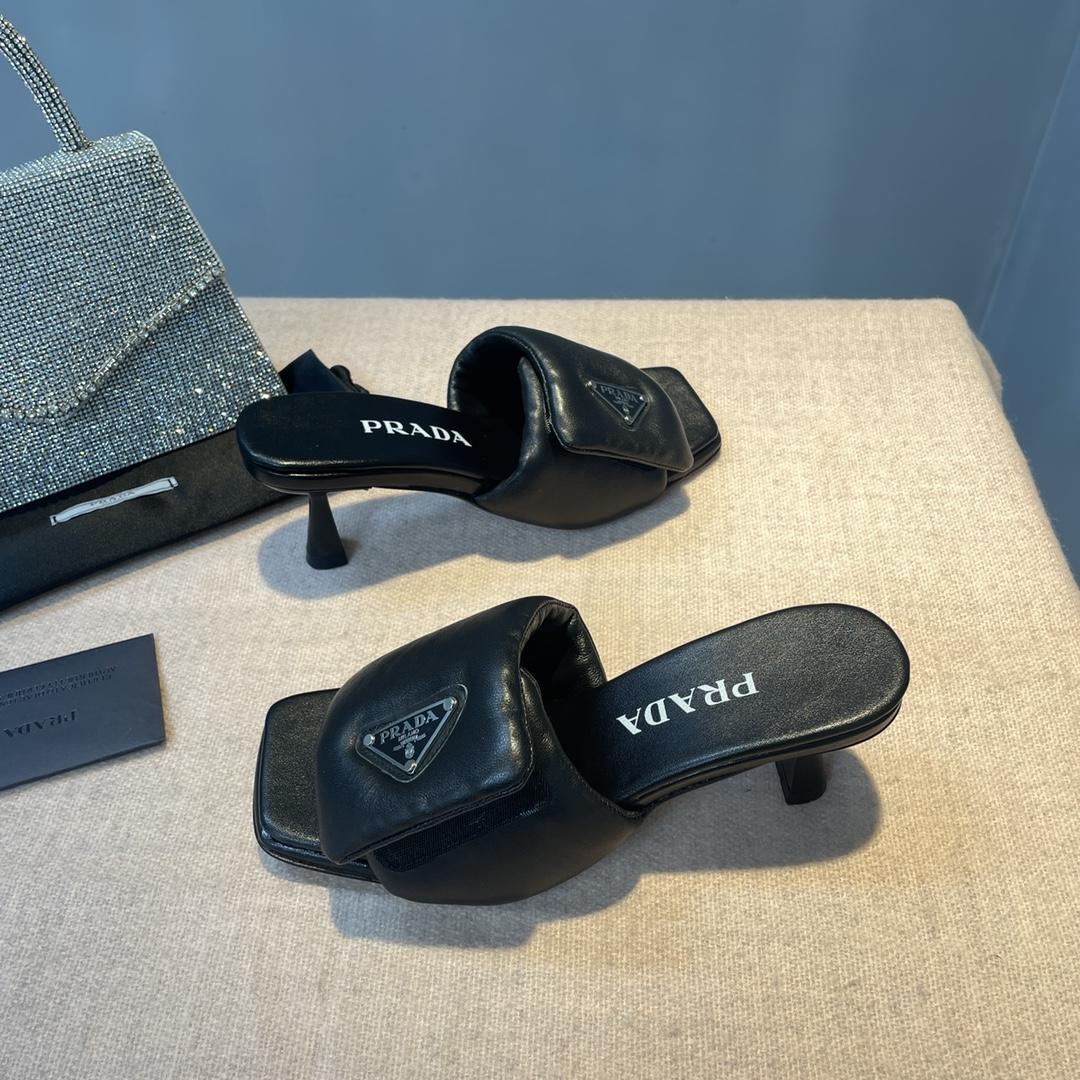 Prada Soft Padded Nappa Sandals - PerfectKickZ