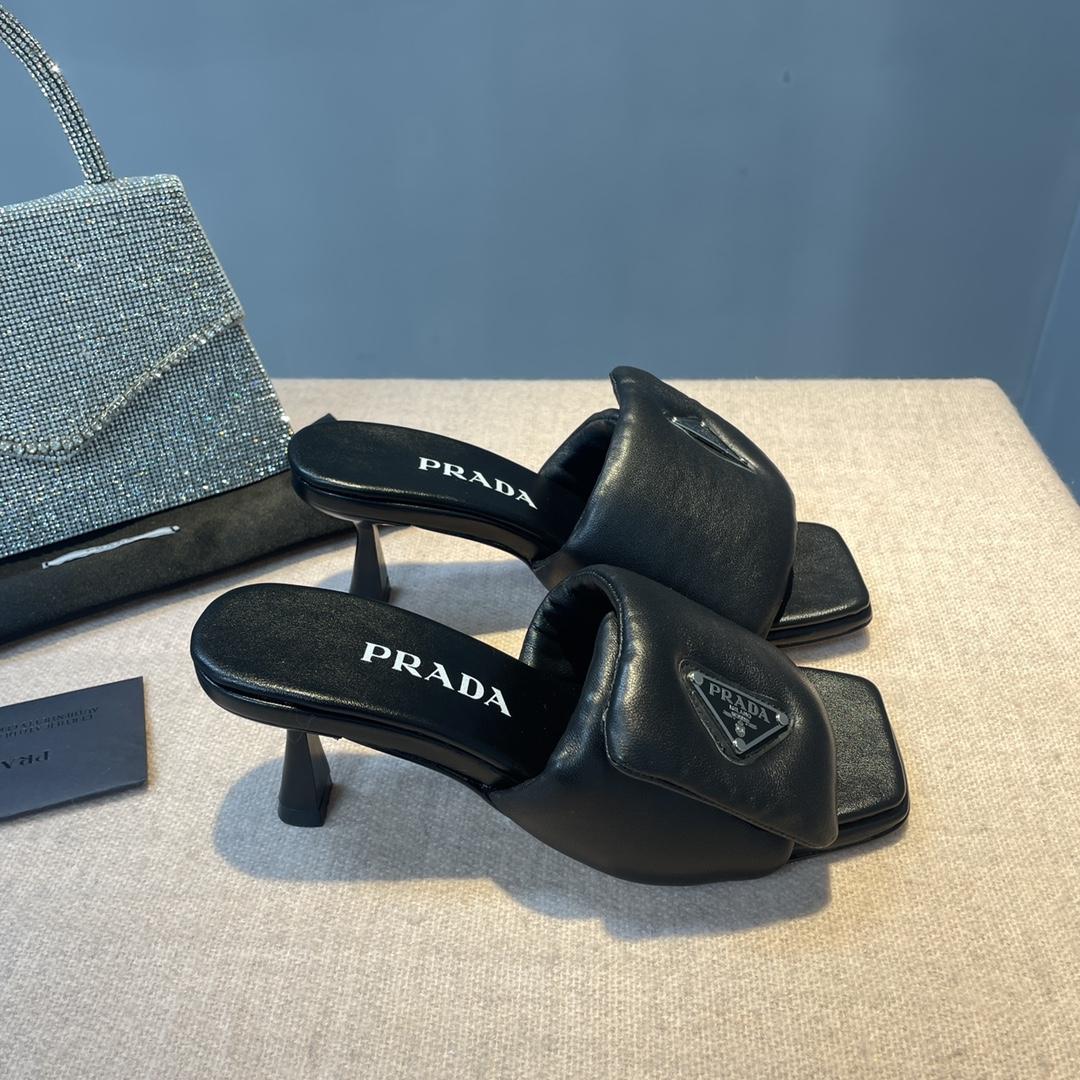 Prada Soft Padded Nappa Sandals - PerfectKickZ