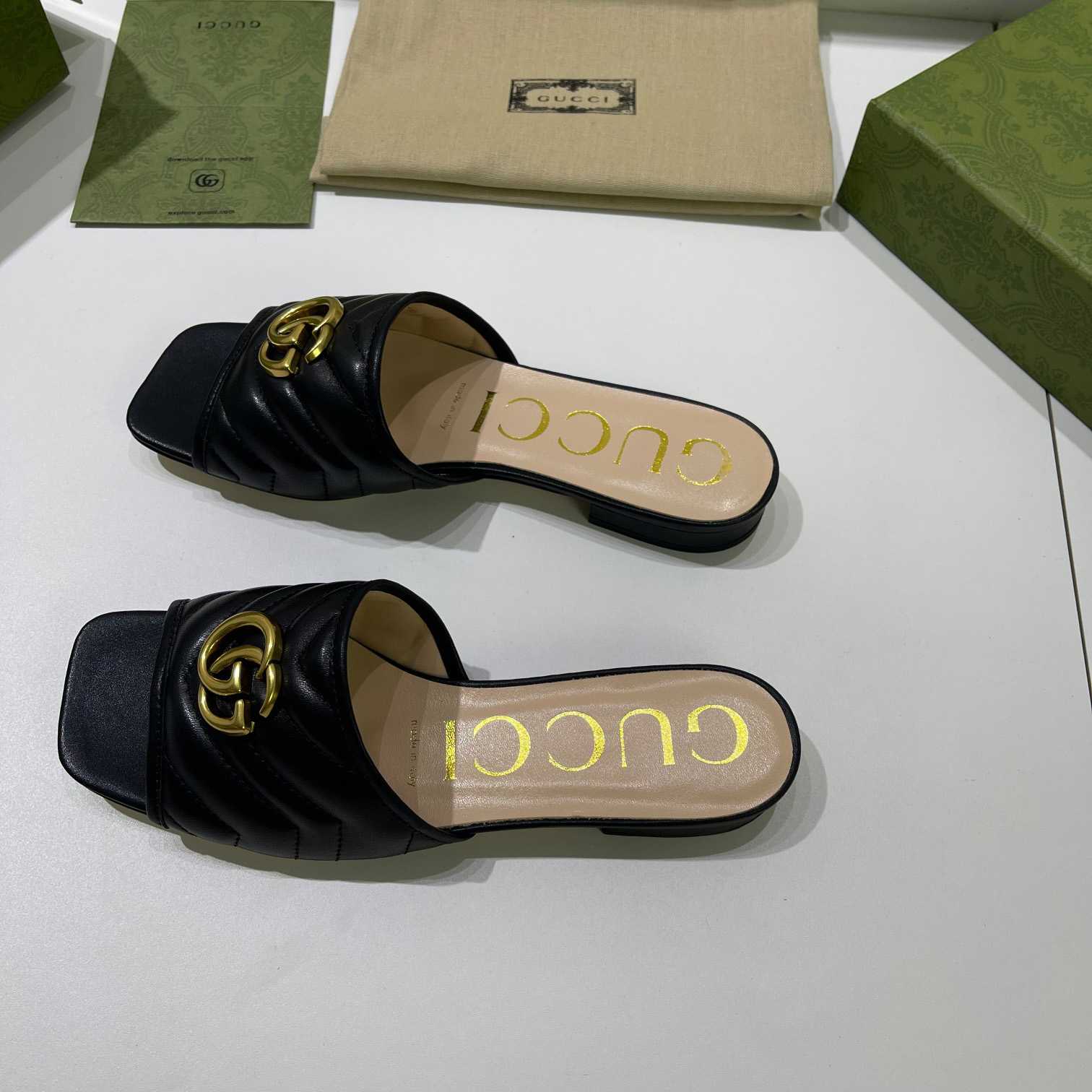Gucci Women's Slide With Double G - PerfectKickZ