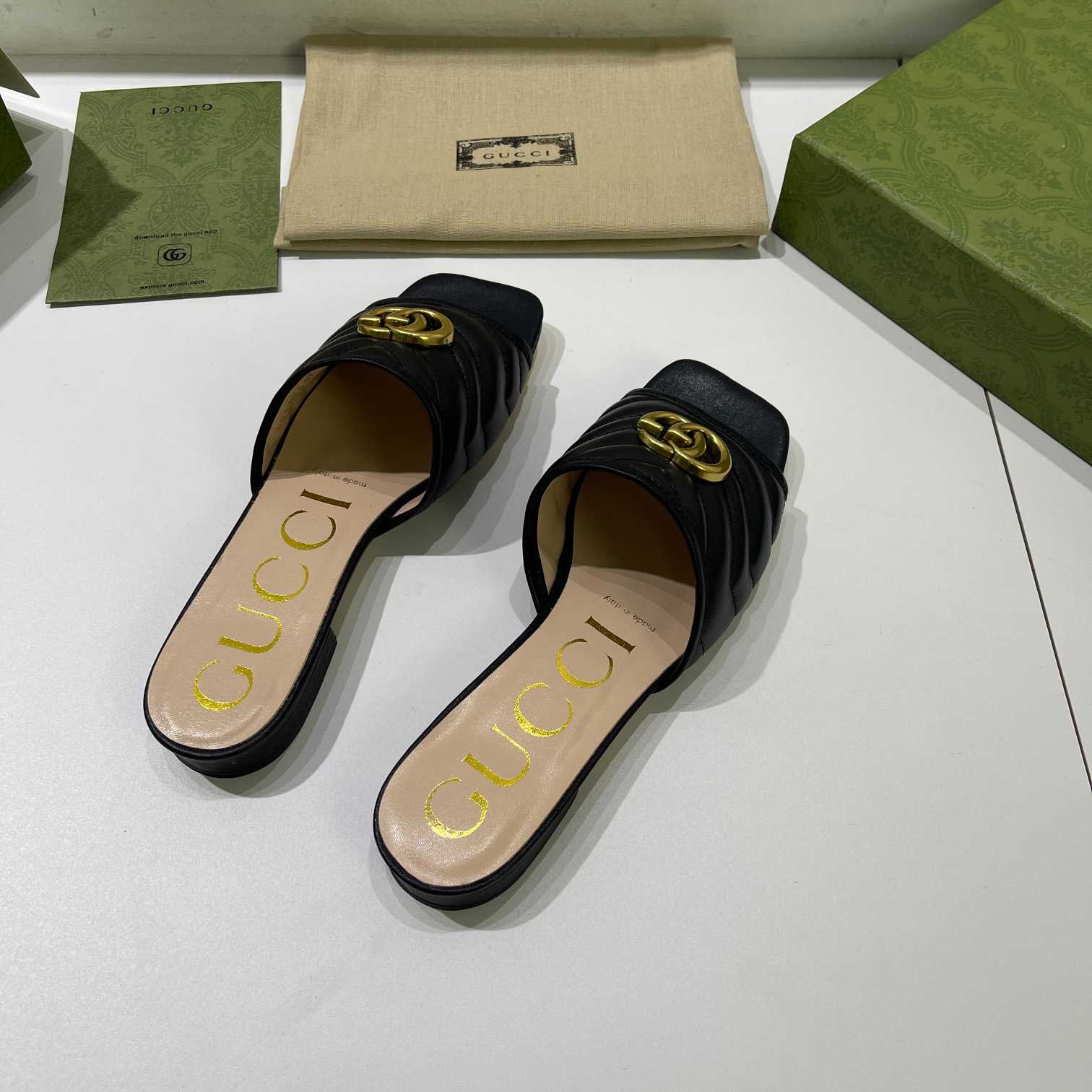Gucci Women's Slide With Double G - PerfectKickZ