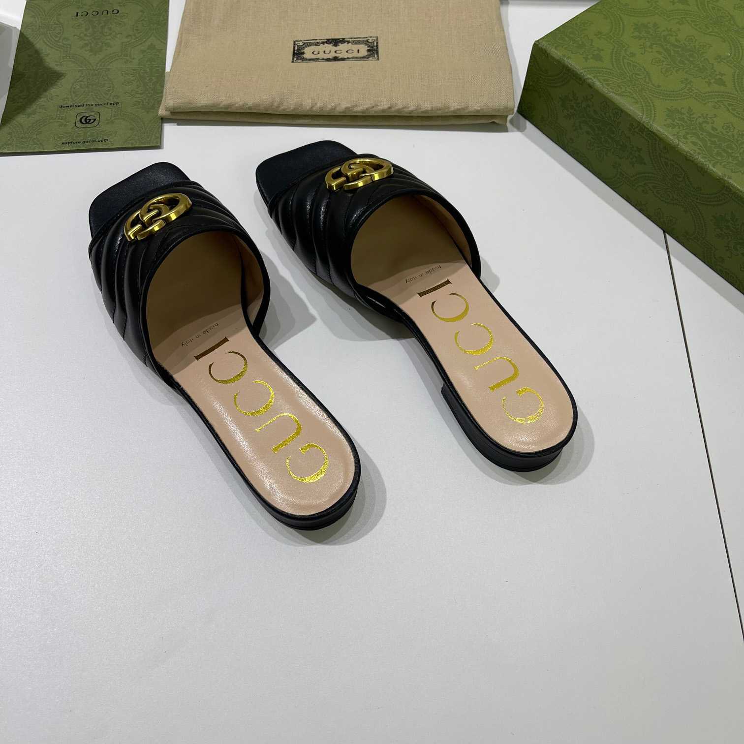 Gucci Women's Slide With Double G - PerfectKickZ